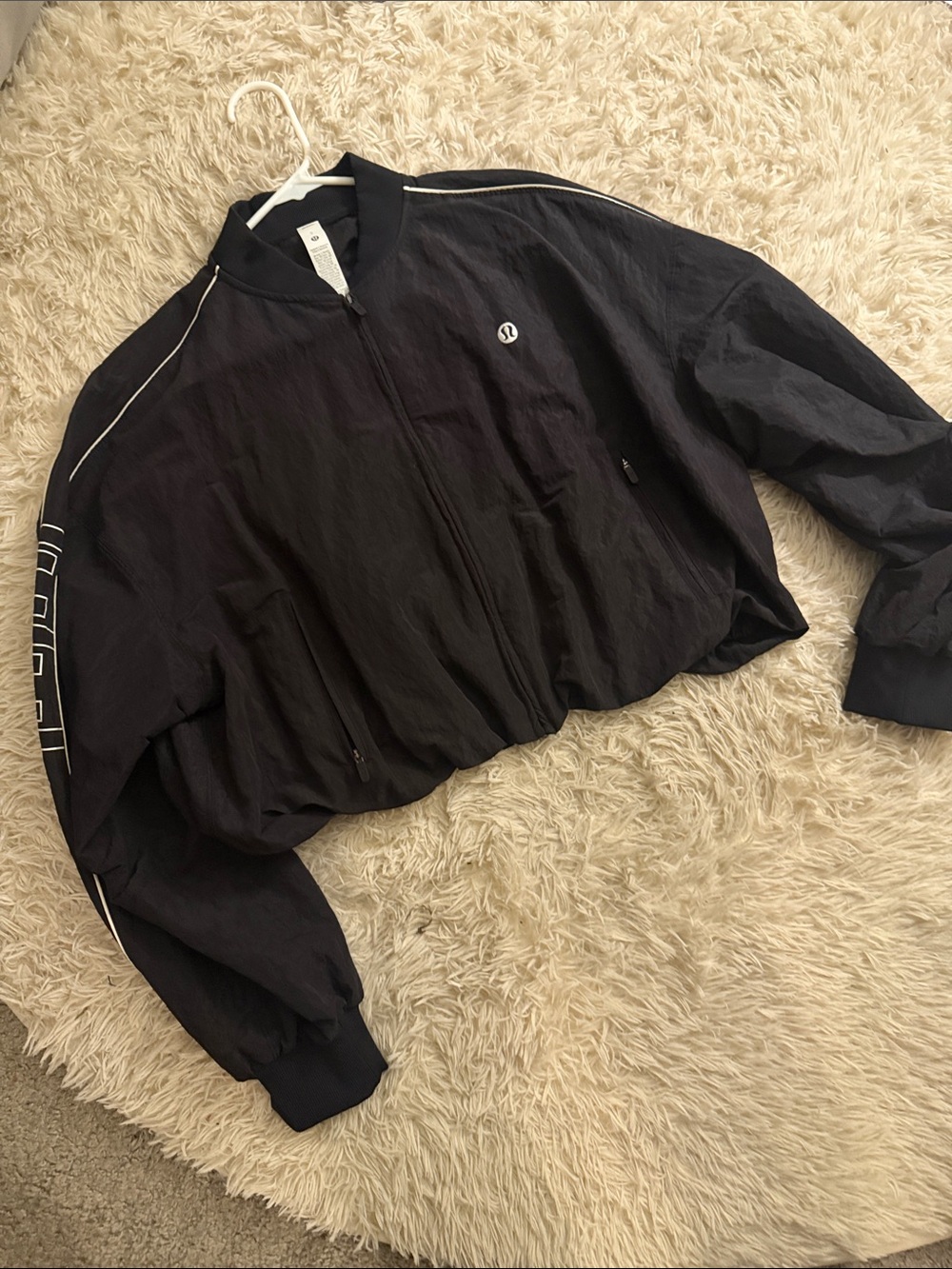 Authentic Lululemon athletica Women’s Crinkle Nylon Track Jacket Wordmark - Picture 4 of 16